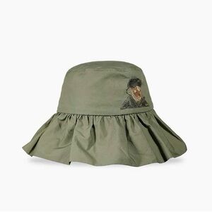 Designer hat with cat embroidery